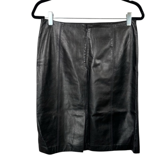 Jones New York Black Leather Skirt NWT Size 4 Lined Women - Picture 5 of 14